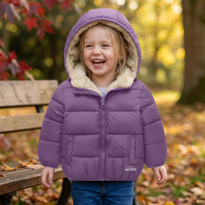 Fleece-Lined Baby & Toddler Puffer Jacket