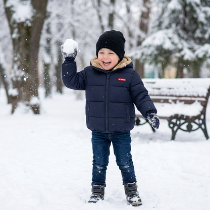 Fleece-Lined Baby & Toddler Puffer Jacket