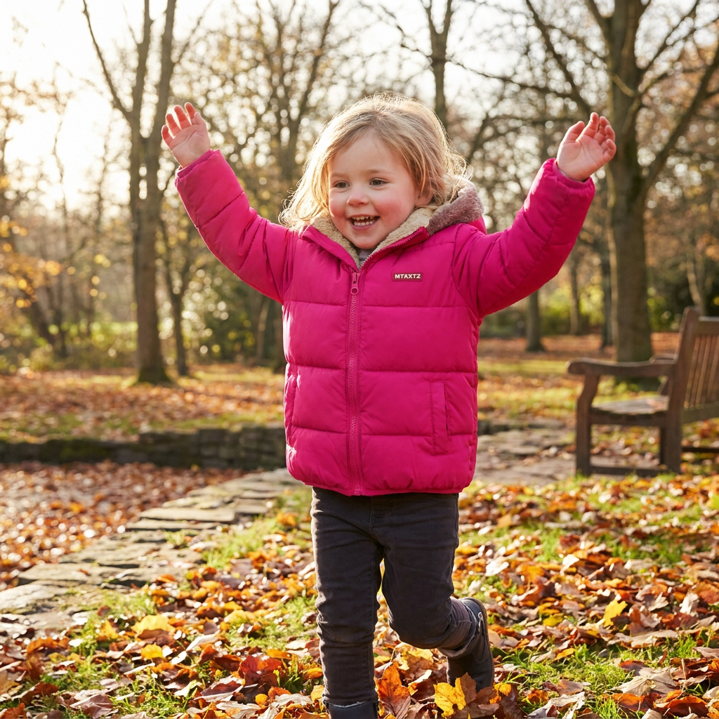 Fleece-Lined Baby & Toddler Puffer Jacket