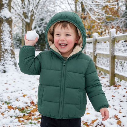 Fleece-Lined Baby & Toddler Puffer Jacket