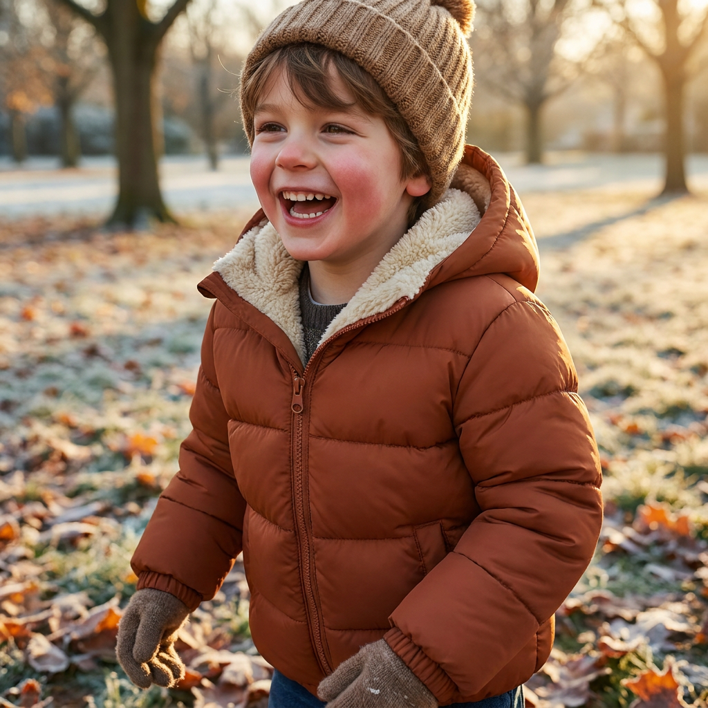 Fleece-Lined Baby & Toddler Puffer Jacket