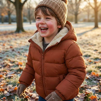 Fleece-Lined Baby & Toddler Puffer Jacket