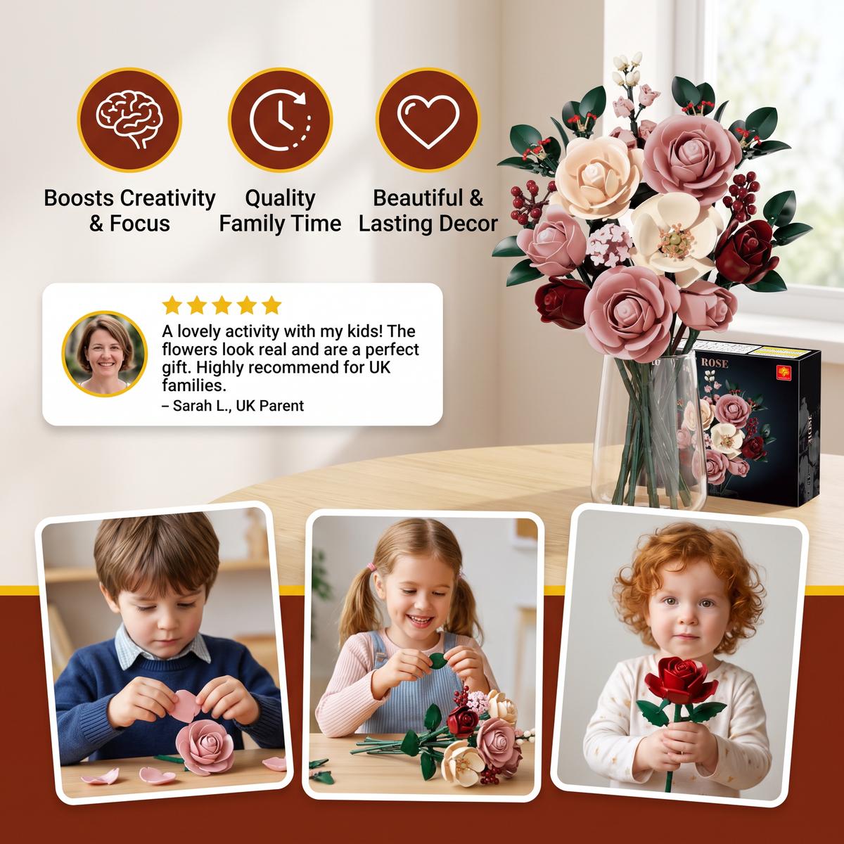 Flower Building Block Bouquet Set