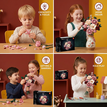 Flower Building Block Bouquet Set
