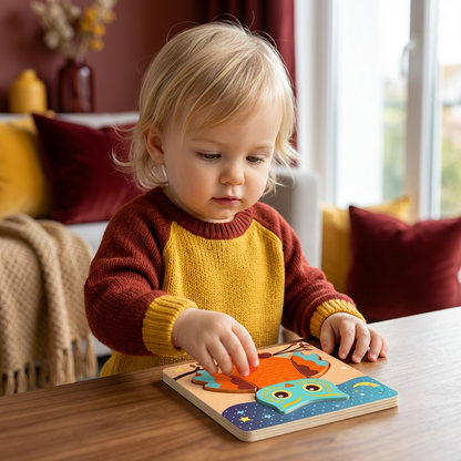 3D Wooden Puzzle for Kids – Educational Animal Learning Toy for Toddlers