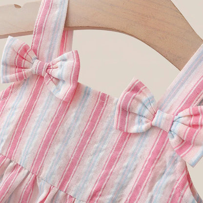 Seaside Stripe Dress Set & Hat
