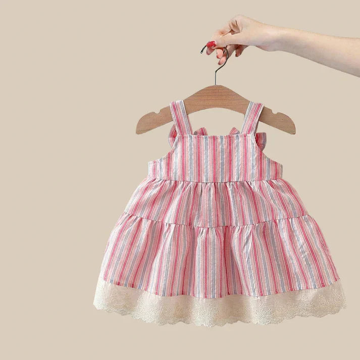 Seaside Stripe Dress Set & Hat