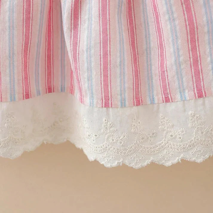 Seaside Stripe Dress Set & Hat