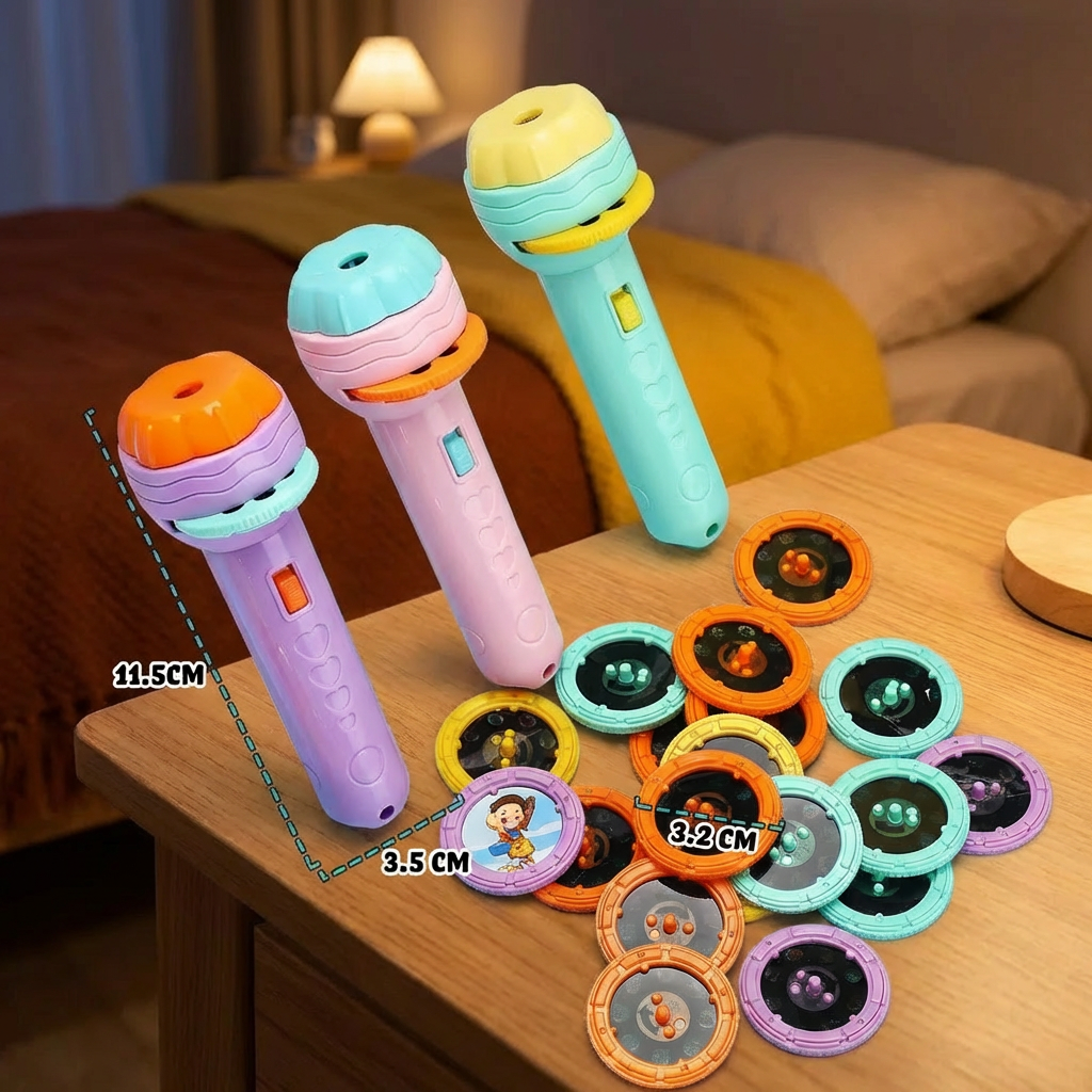 Kids Projection Flashlight Toy – Bedtime Story Projector for Learning & Fun