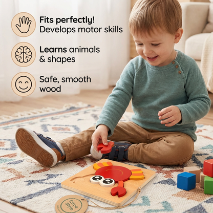 3D Wooden Puzzle for Kids – Educational Animal Learning Toy for Toddlers