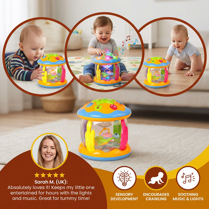 Ocean Light & Music Baby Toy – Rotating Sensory Toy for Crawling & Tummy Time