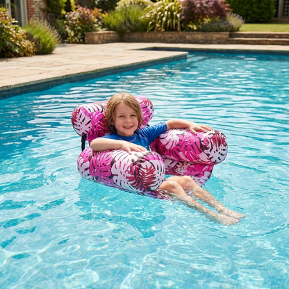Inflatable Pool Hammock with Backrest – Foldable Water Lounge