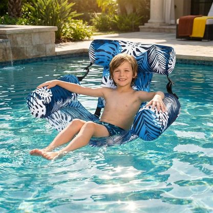 Inflatable Pool Hammock with Backrest – Foldable Water Lounge