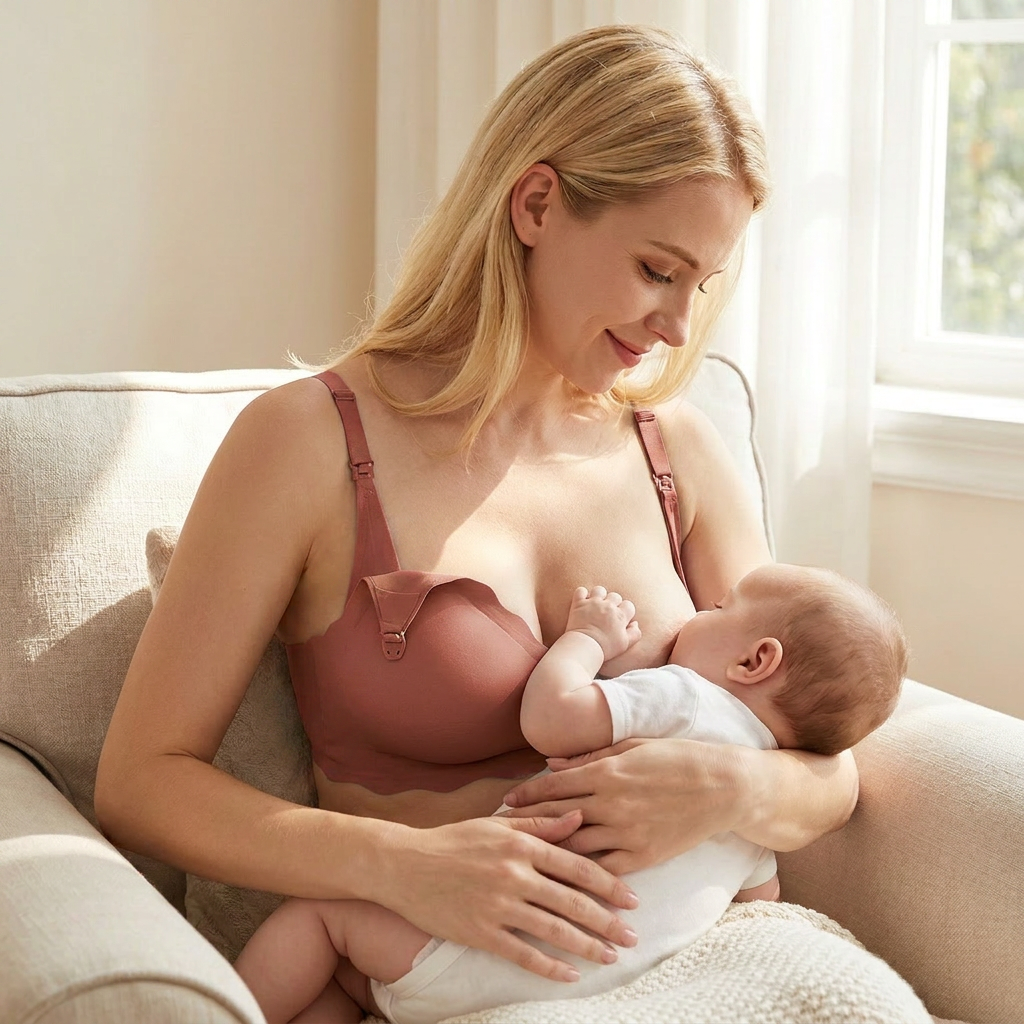 Seamless Nursing & Maternity Bra – Wireless, Supportive and Comfortable with Push-Up Effect
