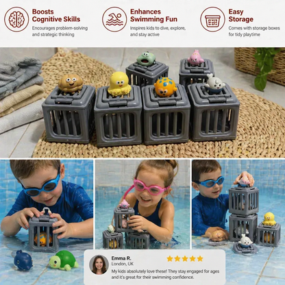 Children’s Diving Toy Set – Underwater Pool Toys with Storage Box