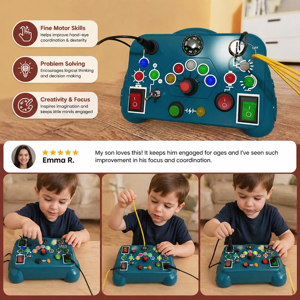 Montessori Activity Toy for Kids – Educational Game to Support Motor Skills, Understanding & Creativity