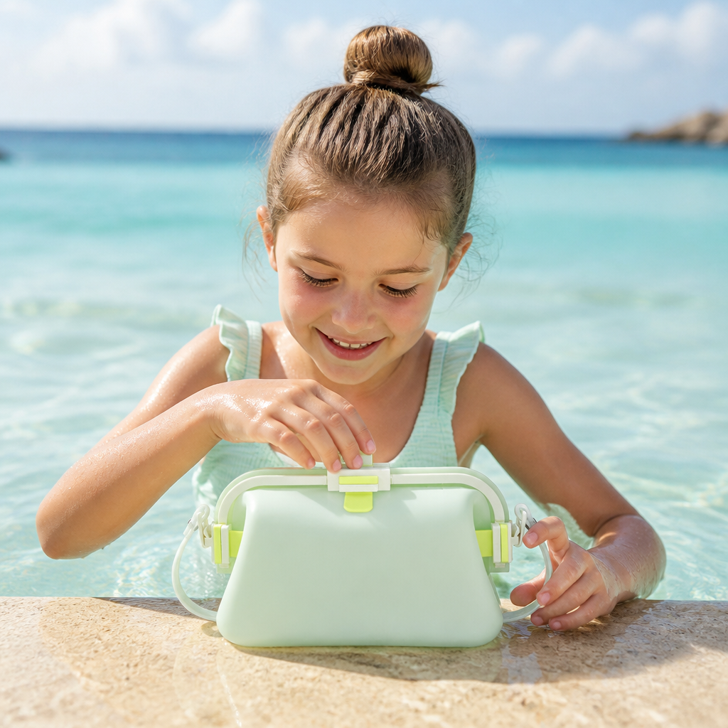 Waterproof Silicone Storage Bag with Shoulder Strap