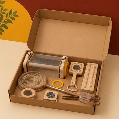 Kids Nature Explorer Kit with Bug Catcher Net Magnifier and Compass