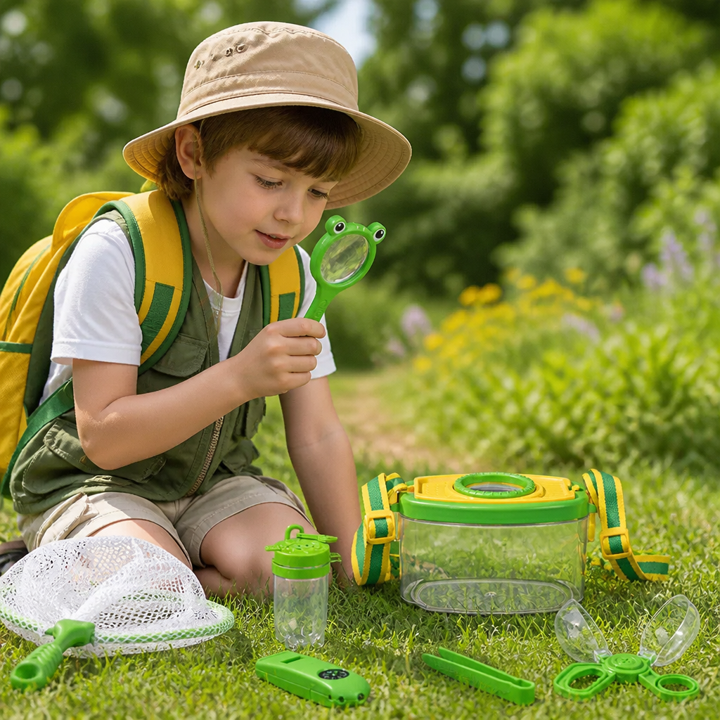 Kids Outdoor Bug Observation Explorer Kit with Accessories