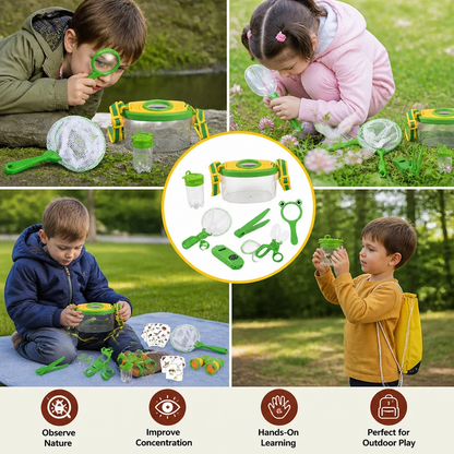 Kids Outdoor Bug Observation Explorer Kit with Accessories