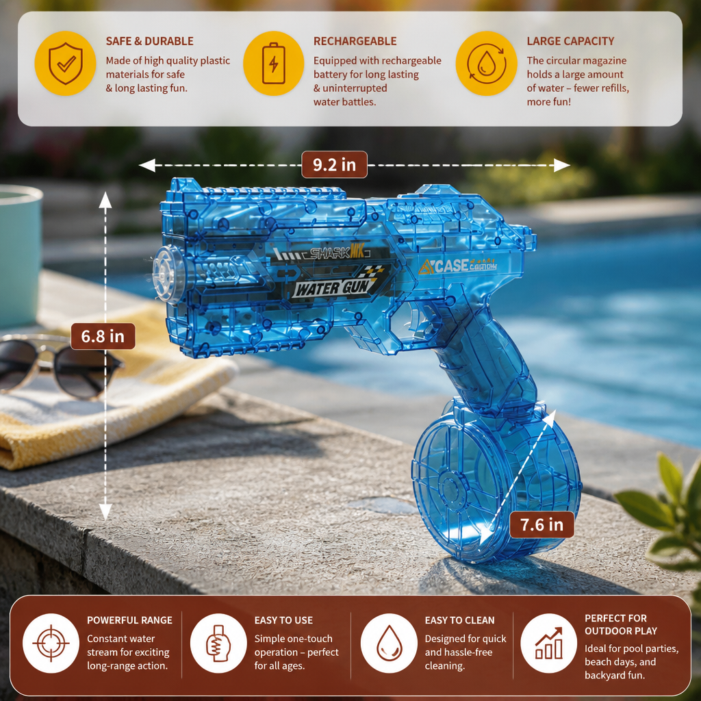 Electric Space Water Gun with Circular Tank