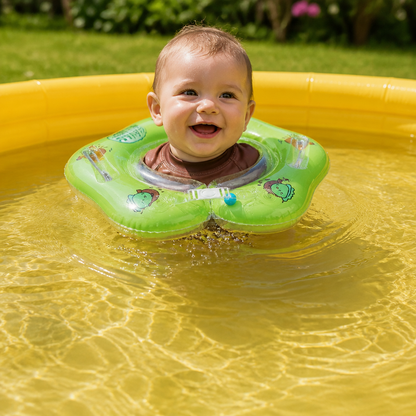 Inflatable Baby Neck Float Ring with Double Air Chamber