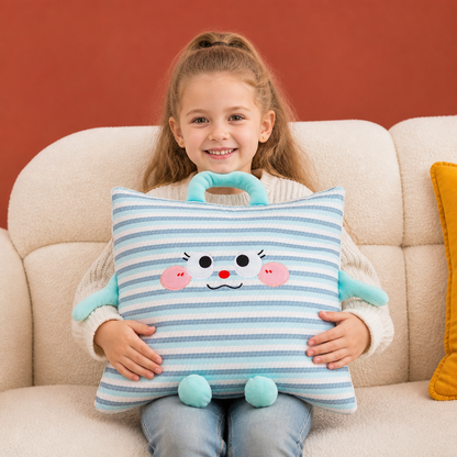 2-in-1 Cushion and Blanket with Cute Design