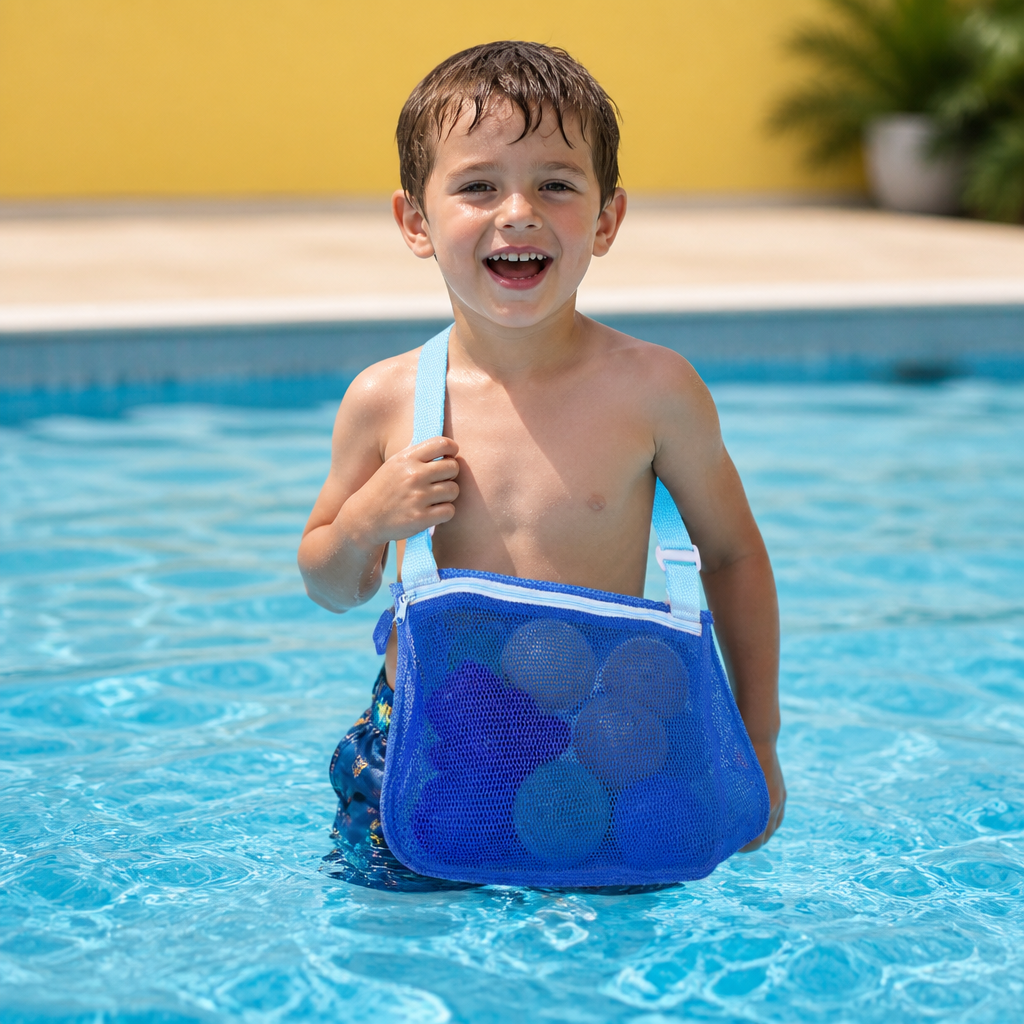 Kids Mesh Beach and Pool Bag for Toys and Accessories