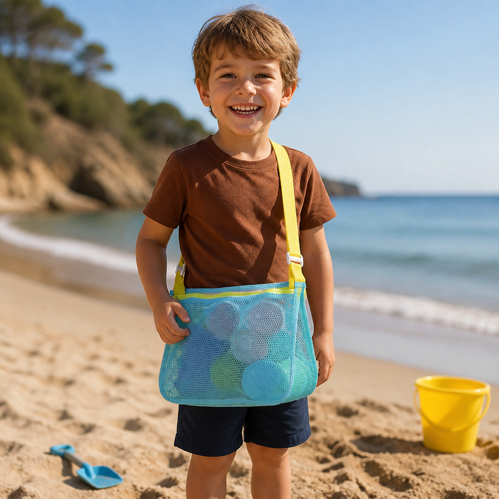 Kids Mesh Beach and Pool Bag for Toys and Accessories