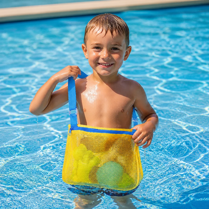 Kids Mesh Beach and Pool Bag for Toys and Accessories