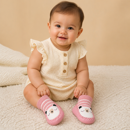 Baby Breathable Sock Shoes – Non-Slip Soft Sole Walking Socks for Infants & Toddlers