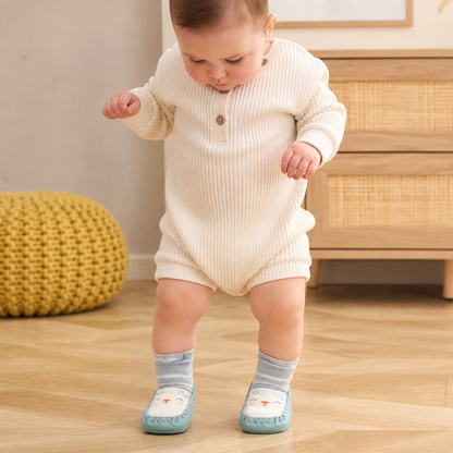 Baby Breathable Sock Shoes – Non-Slip Soft Sole Walking Socks for Infants & Toddlers