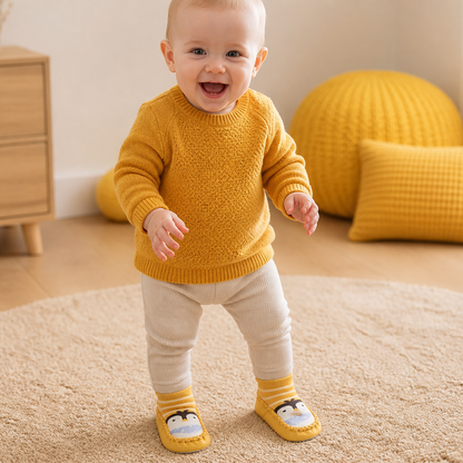Baby Breathable Sock Shoes – Non-Slip Soft Sole Walking Socks for Infants & Toddlers