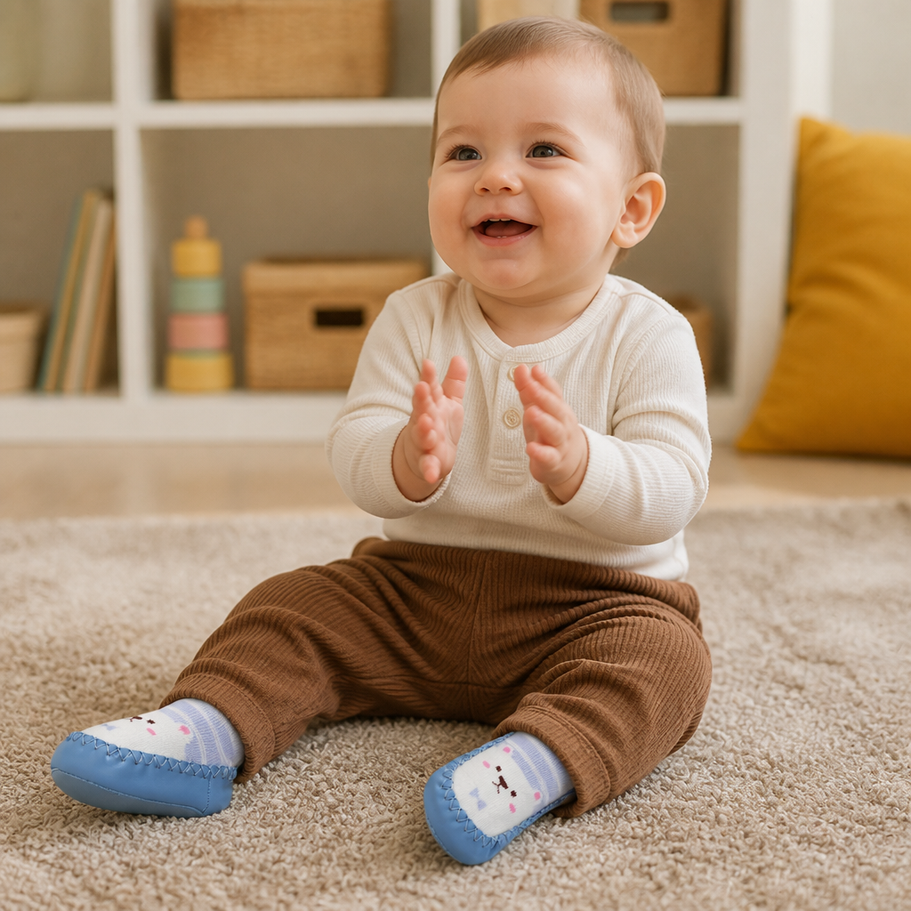 Baby Breathable Sock Shoes – Non-Slip Soft Sole Walking Socks for Infants & Toddlers