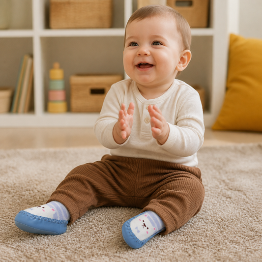 Baby Breathable Sock Shoes – Non-Slip Soft Sole Walking Socks for Infants & Toddlers