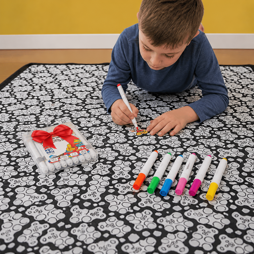 DIY Colouring Blanket for the whole family