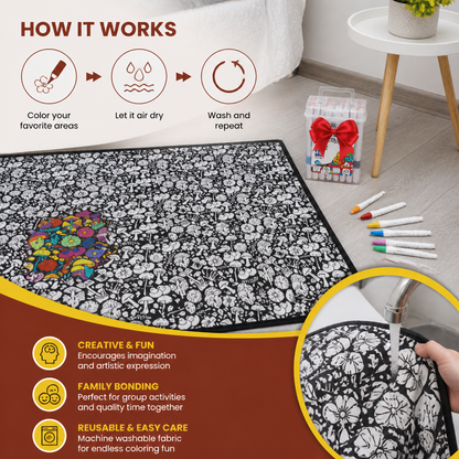 DIY Colouring Blanket for the whole family