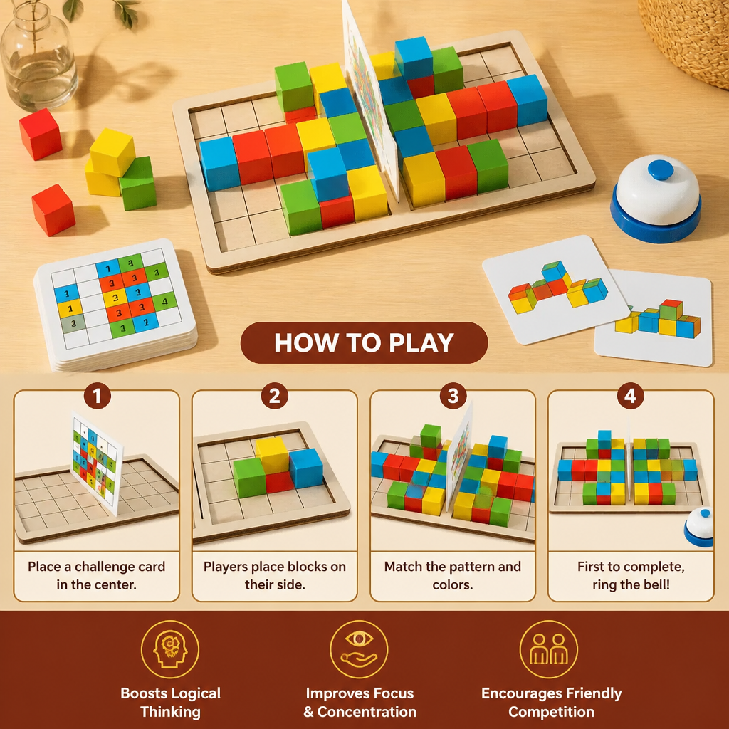 3D Color Match Building Blocks Puzzle Game