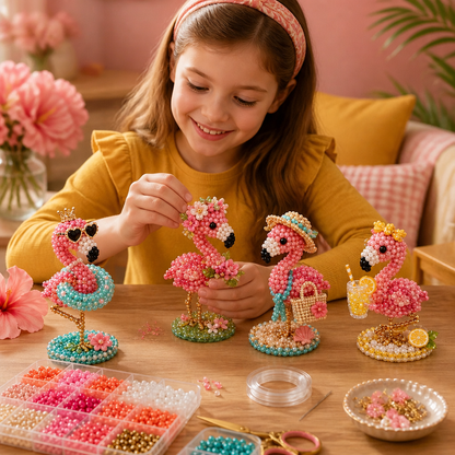 3D Beaded Animal Craft Kit – DIY Mini Bead Art Set for Beginners