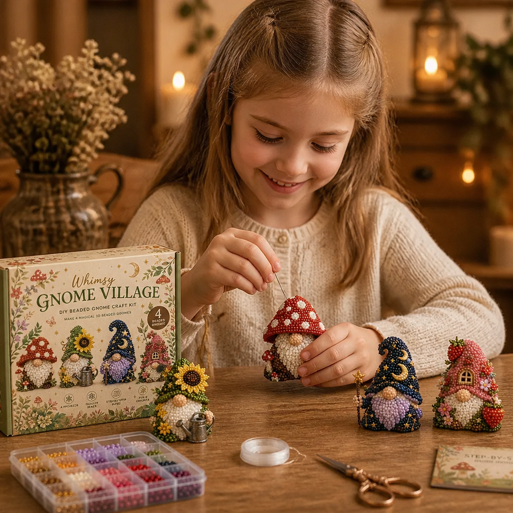 3D Beaded Animal Craft Kit – DIY Mini Bead Art Set for Beginners