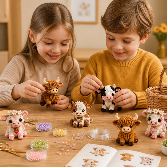 3D Beaded Animal Craft Kit – DIY Mini Bead Art Set for Beginners