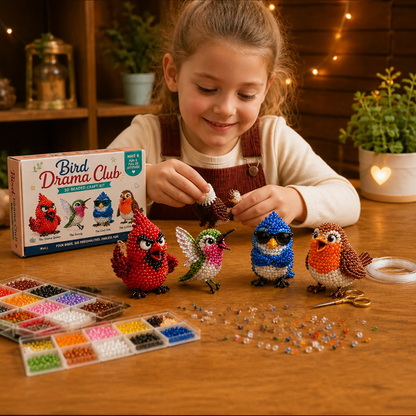 3D Beaded Animal Craft Kit – DIY Mini Bead Art Set for Beginners