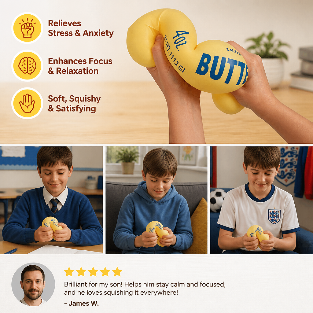 Jumbo Squishy Butter Stick – Slow-Rise Stress Ball & Sensory Fidget Toy
