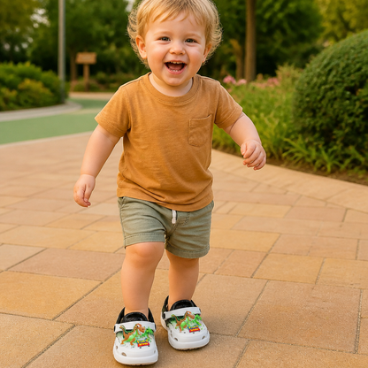 Kids’ LED Dinosaur Clogs – Light-Up Non-Slip Summer Garden & Beach Shoes