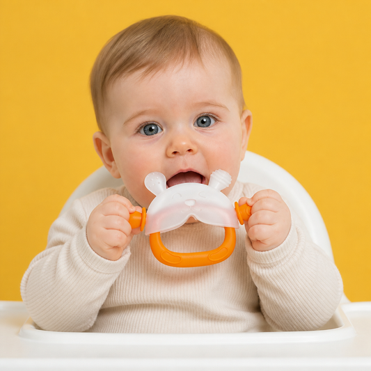 Bunny Baby Teething Mitten – Soft BPA-Free Silicone Gum Soother with Anti-Drop Wristband (3–18 Months)