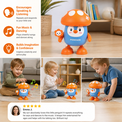 Interactive Talking & Dancing Penguin Toy with Music