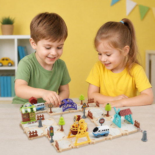 DIY Amusement Park Railway Building Set