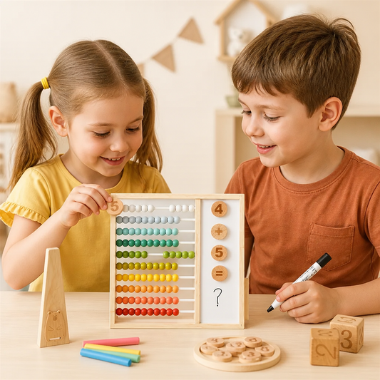 Magnetic Wooden Abacus for Kids – Educational Toy with Numbers and Colors