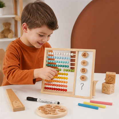 Magnetic Wooden Abacus for Kids – Educational Toy with Numbers and Colors