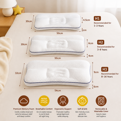 Ergonomic Neck Support Memory Foam Kids Pillow